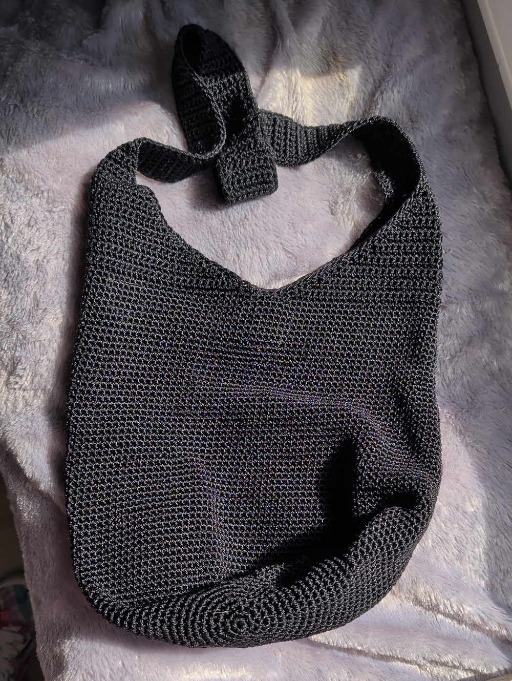 The Sak black Crochet Shoulder Bag